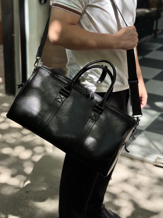 Sport va sayohat sumkasi, haqiqiy charm Black Gator