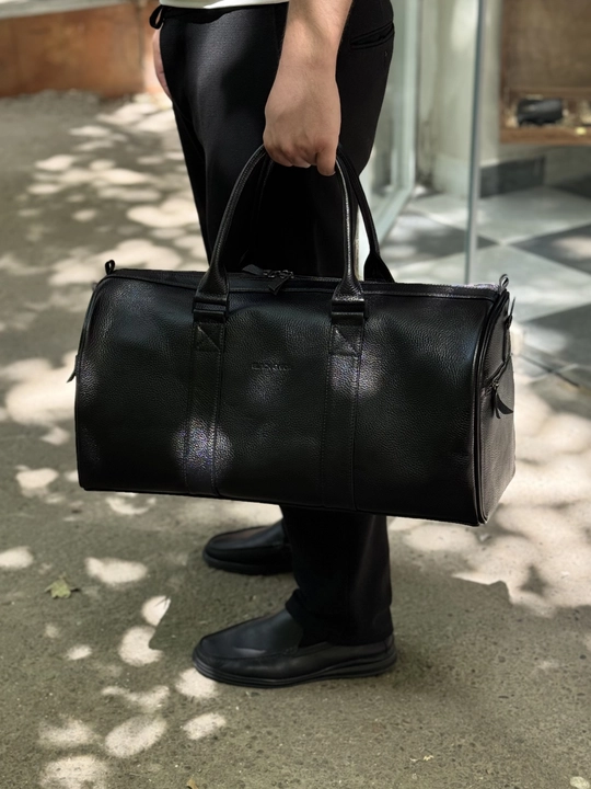 Sport va sayohat sumkasi, haqiqiy charm Black Gator