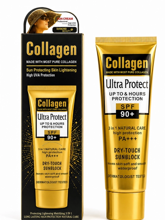 Солнцезащитный крем с высокой степенью защиты Collagen Ultra Protect Sunblock SPF90+ PA+++ - 