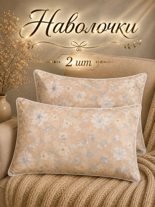 Yostiqsimon sumkalar to'plami, yostiq qopqog'i, 50 x 70, 70 x 70 sm, dekorativ, 2 dona - 
