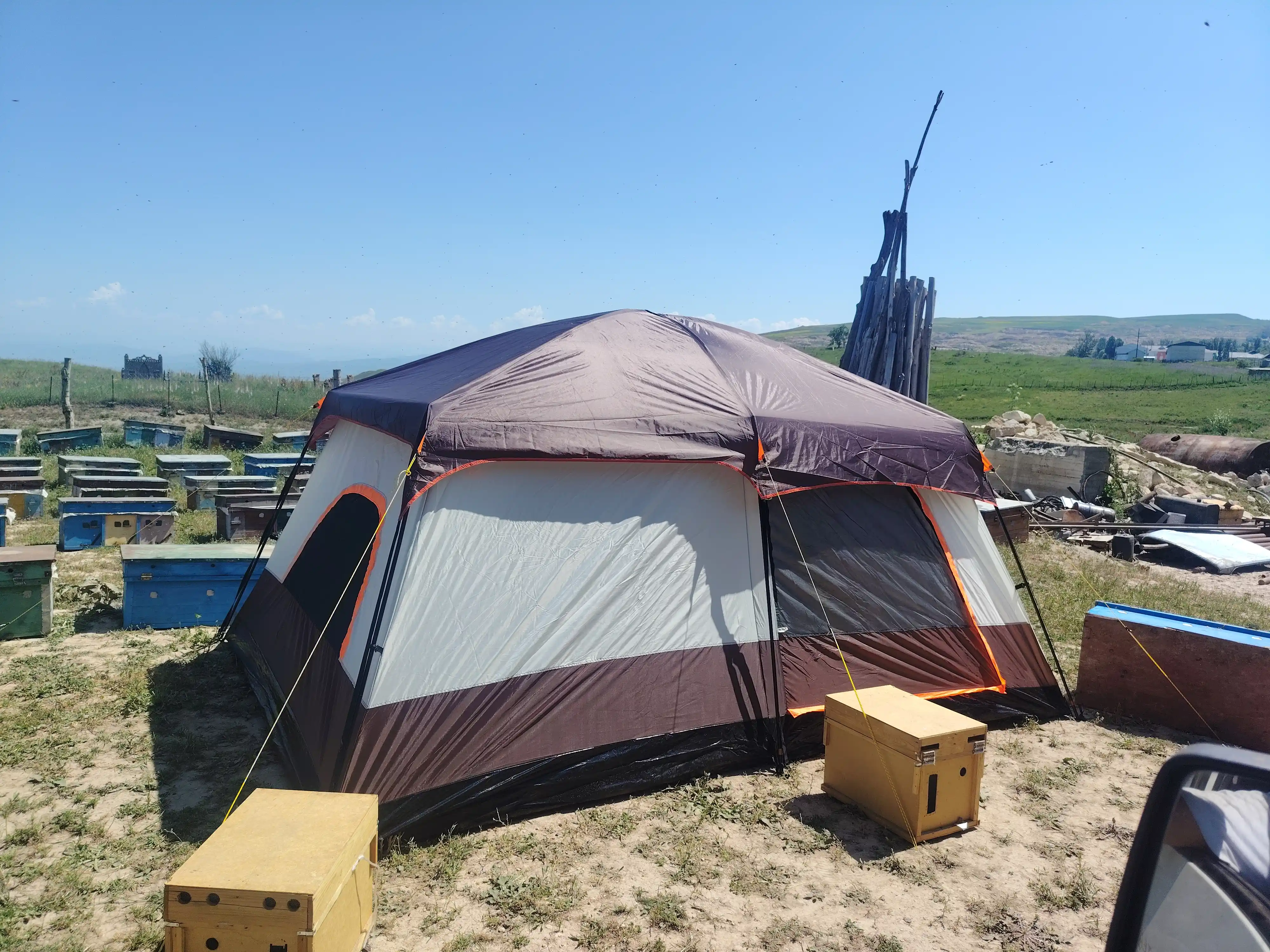 Ko'p funktsiyali lager chodiri ,4*6  6*10   8*12 odam sgimilik