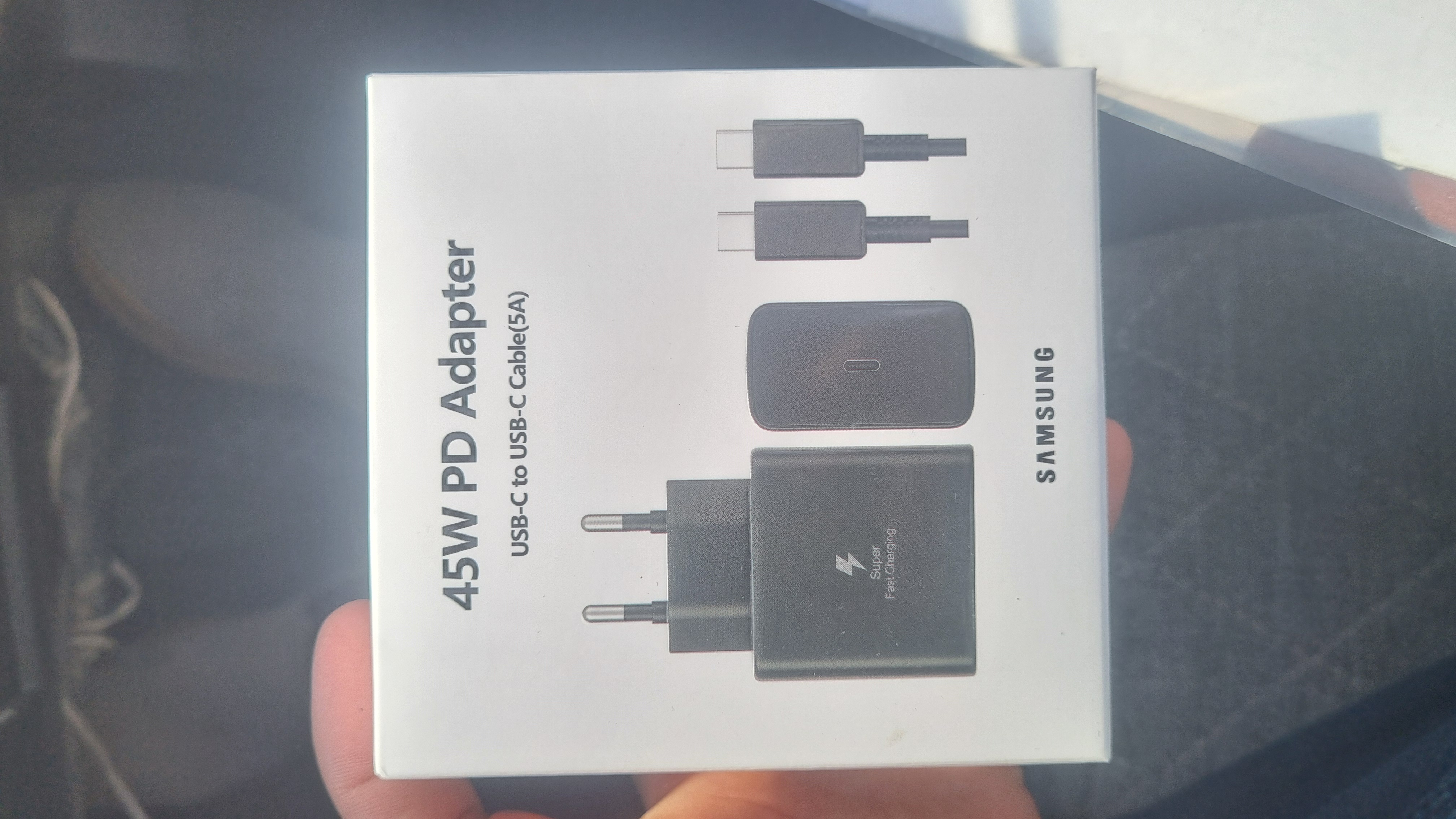 Быстрая зарядка, сетевое зарядное устройство Samsung Travel Adapter 45 Вт, с кабелем Type-C