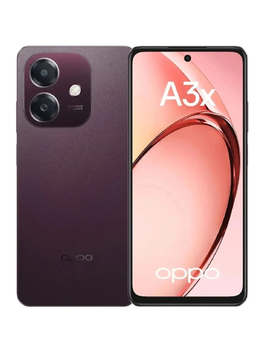 Smartfon OPPO A3x 4/128GB Red, 6.67" 90Hz, 5100mAh, 45W, harbiy standart, kafolatli