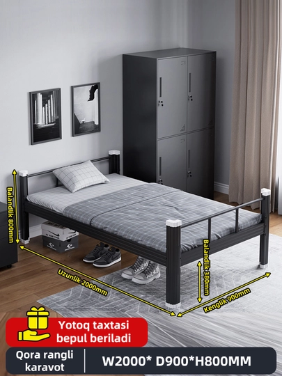 Bir kishilik metall karovat - 