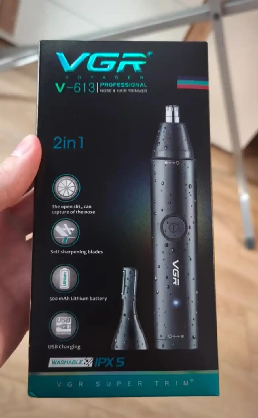 Burun va quloq trimmer VGR-613, 615 erkaklar uchun trimmer, soqol va qosh uchun, simsiz