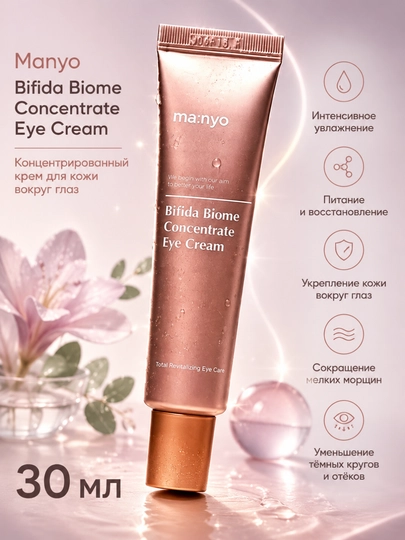 Крем для век, для чувствительной кожи, Manyo, Bifida Biome Concentrate Eye Cream, 30 мл - 