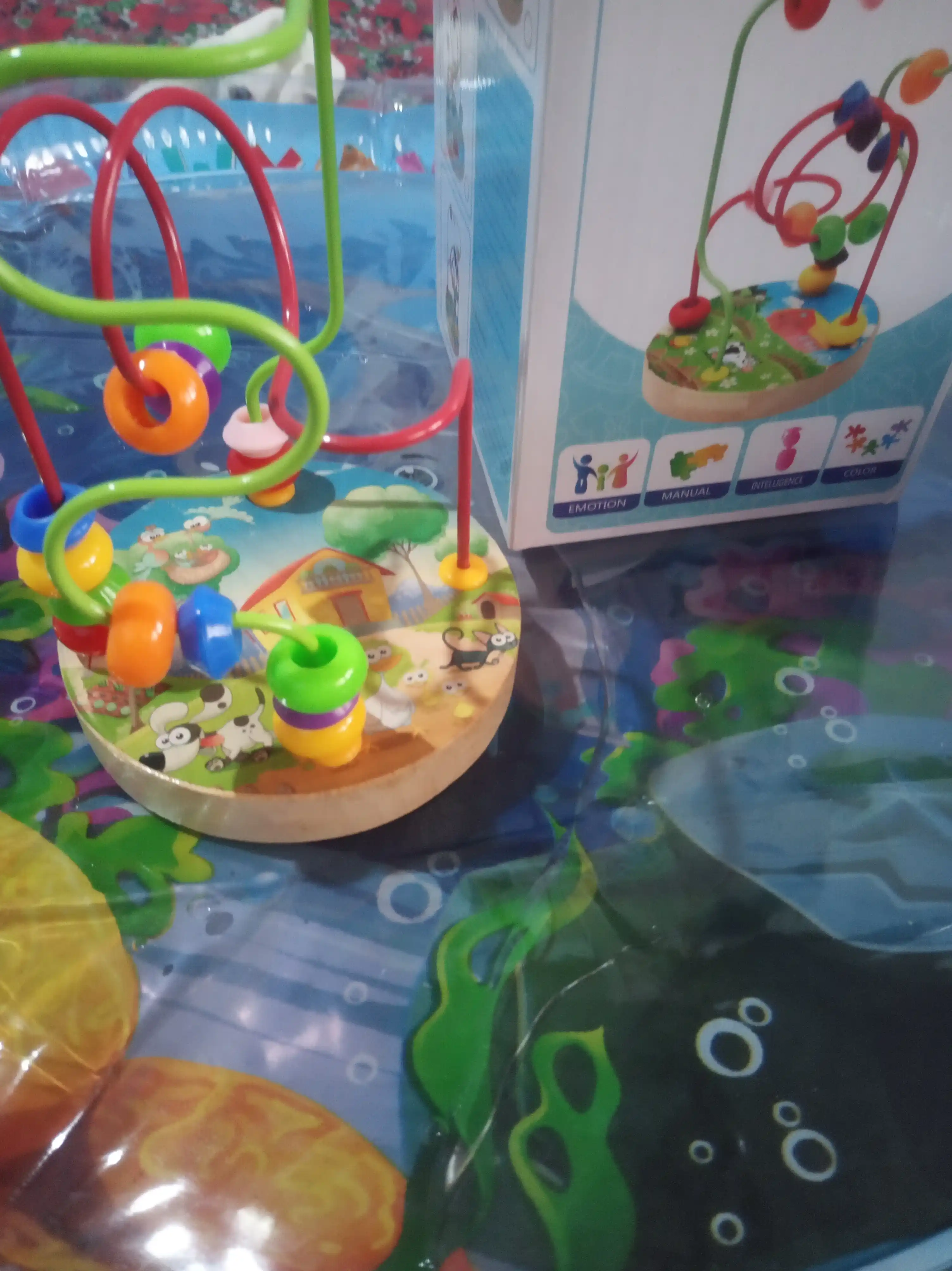 FIDGO yog‘och rivojlantiruvchi o‘yinchoqlar: donachali labirint yoki bizikub