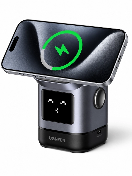 UGREEN 2-in-1 magnitli simsiz zaryadlash qurilmasi W709 (45775) 25W