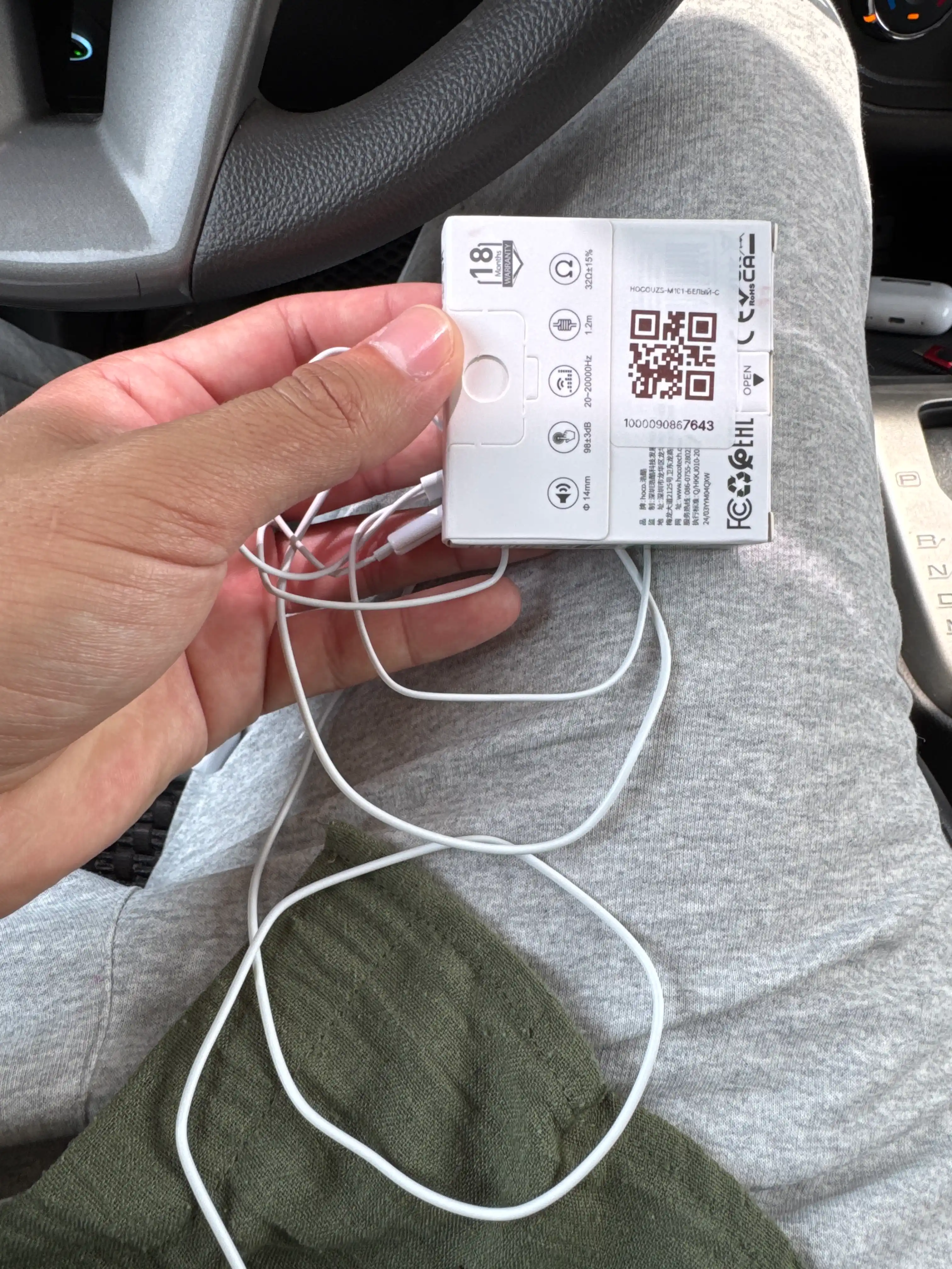 Simli quloqchinlar Hoco M101 Pro/Max, Audio kirish USB Type-C/Jack 3.5 mm