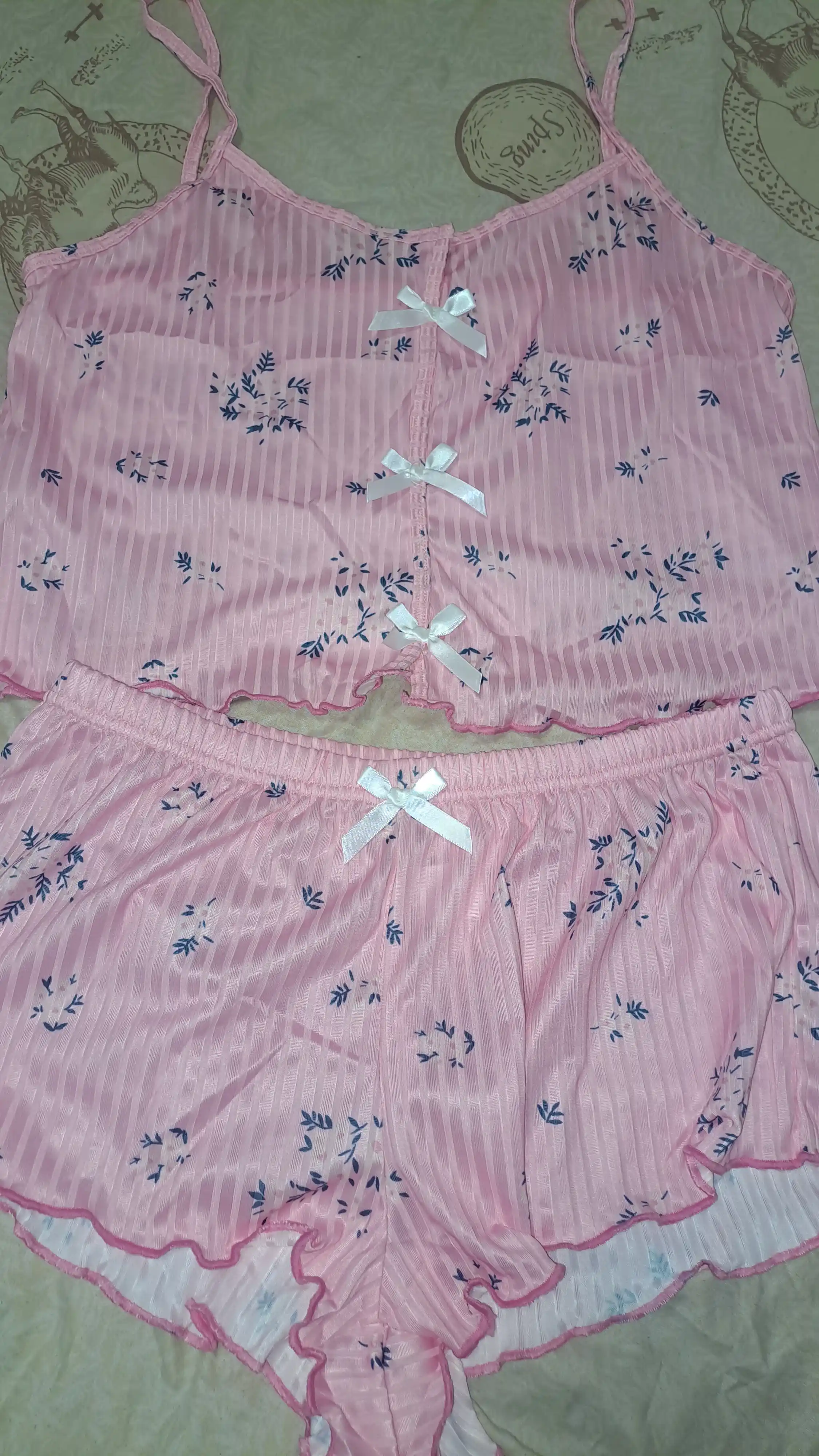 Ayollar pijamasi, shortik va top, ayollar va qizlar uchun uy kiyimi