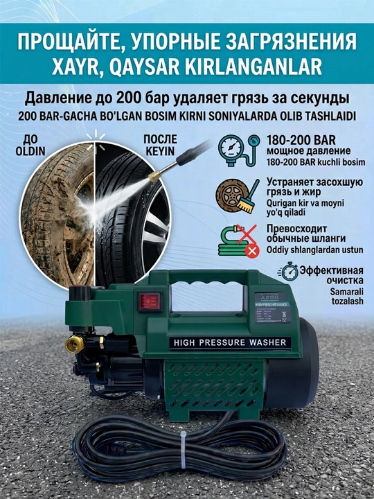 Мойка высокого давления Moon автомойка, 2200W устройство для мойки автомобилей
