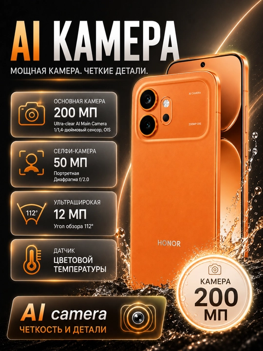 HONOR 600 smartfoni, 8/256 GB, AMOLED 120 Gts, 200 MP OIS, 7000 mAh, 80 Vt