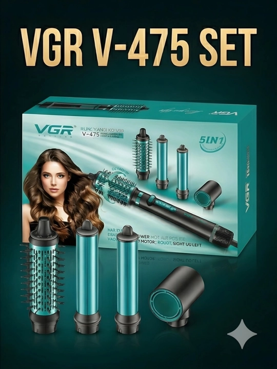 Fen stayler 5in1, VGR-475,  professional soch quritish vositasi ayollar uchun