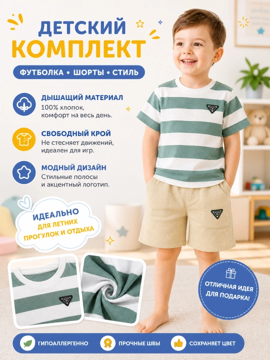 Bolalar uchun komplekt 100% paxtadan - 