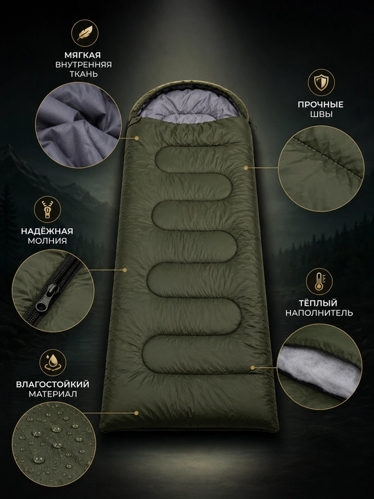 Спальный мешок для пикника и путешествий (Sleeping Bag) 200×80 см