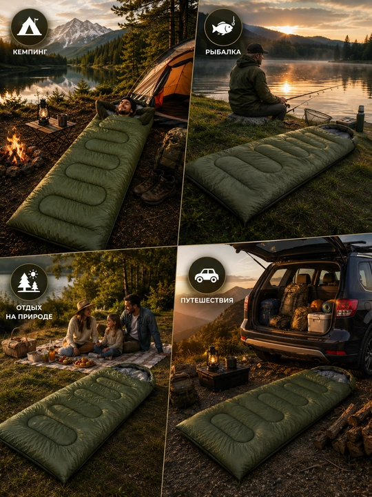 Спальный мешок для пикника и путешествий (Sleeping Bag) 200×80 см