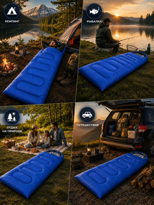Спальный мешок для пикника и путешествий (Sleeping Bag) 200×80 см