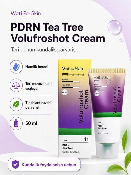 Крем для лица Wati for Skin PDRN Biome Volufroshot, регенерирующий крем, 50 мл - 