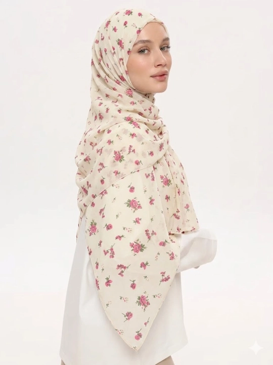 Ayollar sharfi va ro'moli, shifonli, hijob, haj va umra uchun mos