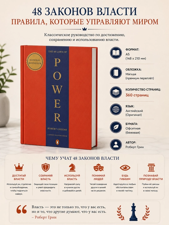 The 48 laws of Power Robert Greene, мягкий переплет - 