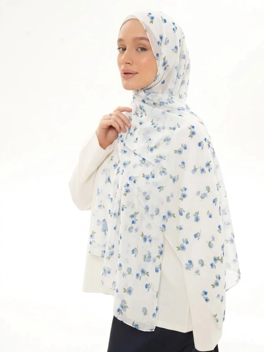 Ayollar sharfi va ro'moli, shifonli, hijob, haj va umra uchun mos