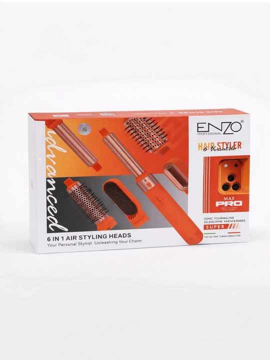 Fen stayler 6in1, ENZO, professional soch quritish vositasi ayollar uchun