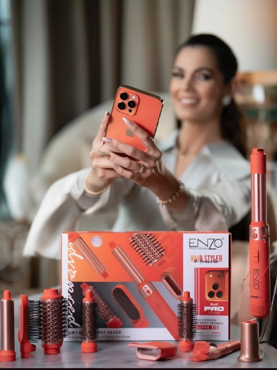Fen stayler 6in1, ENZO, professional soch quritish vositasi ayollar uchun