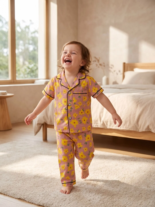 Bolalar paxta va muslin pijamasi, shim pijama to'plami yosh bolalar uchun