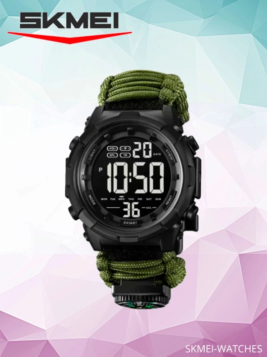 Raqamli sport qo'l soat, neylon tasmali, suv o'tkazmas, SY1845