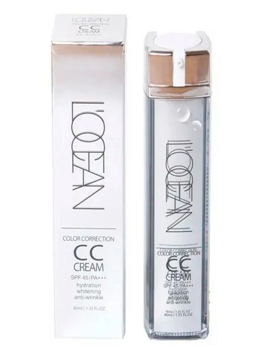L'OCEAN Ko'p funksiyali namlovchi CC krem ​​rangni to'g'irlovchi CC SPF45/PA+++, 40 ml
