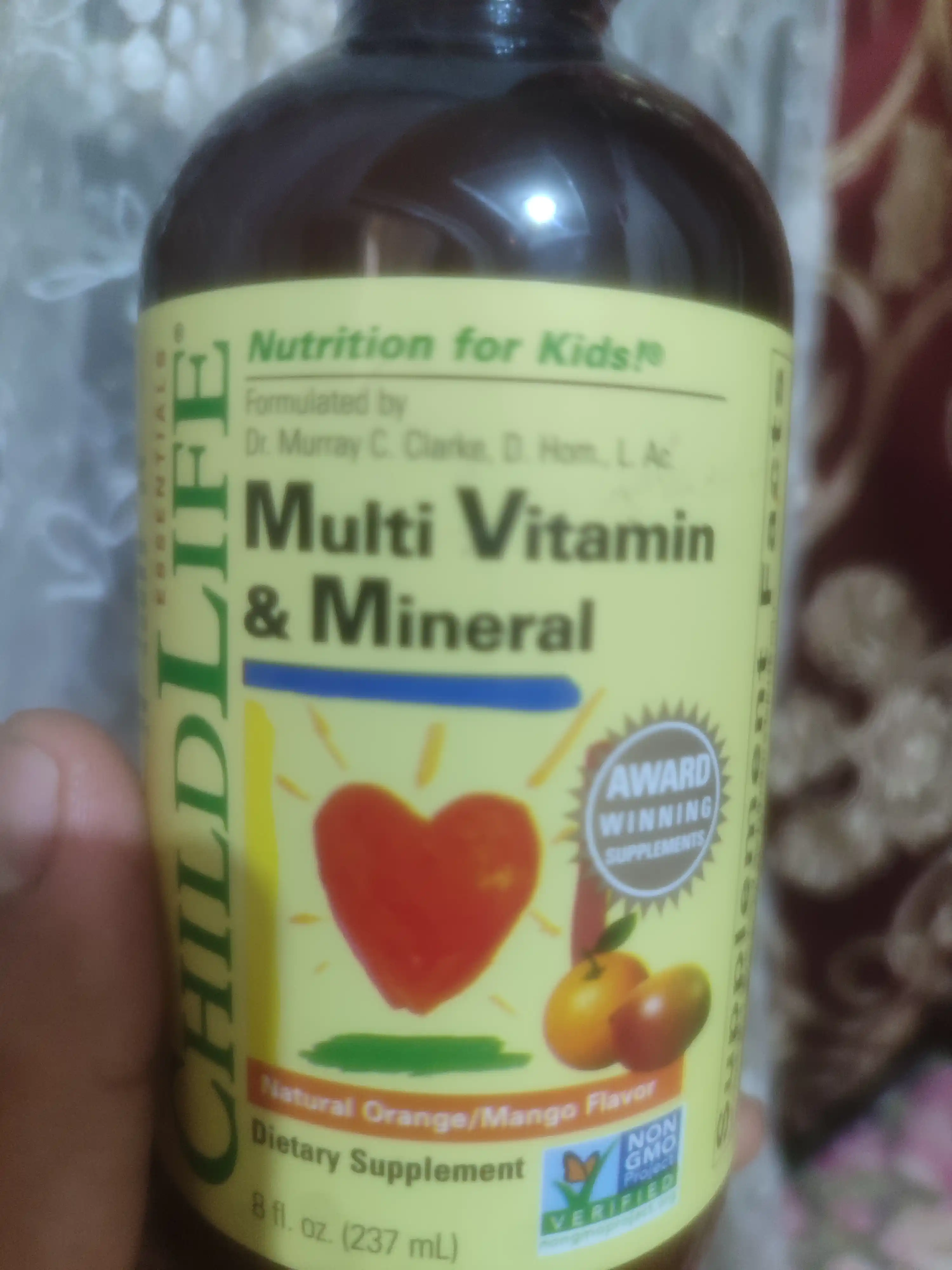 ChildLife Essentials Мультивитамины и минералы, натуральный вкус апельсина и манго, 237 мл