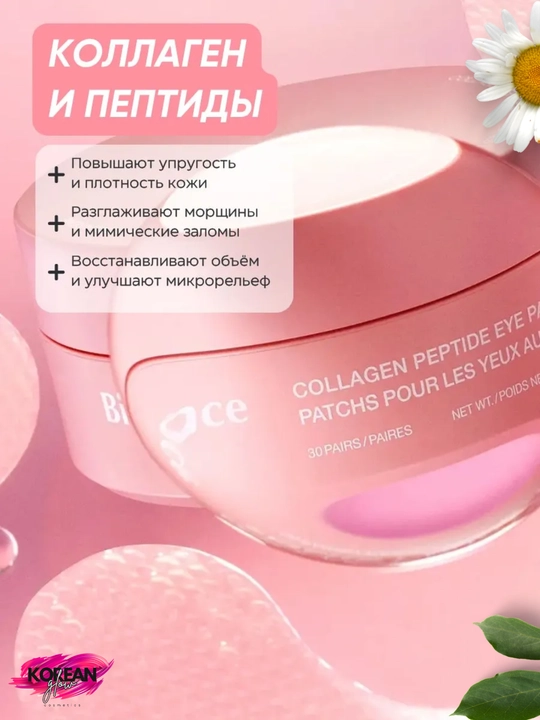 Гидрогелевые патчи для глаз  от отеков и морщин Biodance