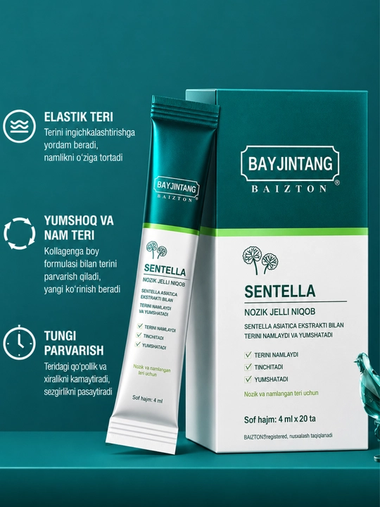 Niatsinamid va kollagen yuz niqobi 20 dona, namlovchi oziqlantiruvchi, maska