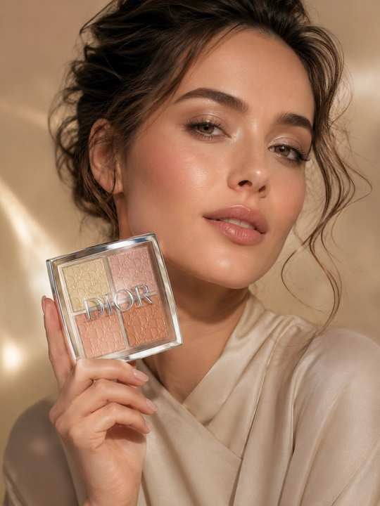Yuzni konturlash va yoritish uchun paletka,4 rangli -Dior backstage face palette 002 glitz