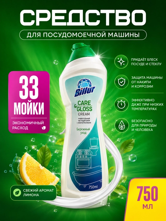 Billur Care & Gloss Cream 750— универсальный чистящий крем - 