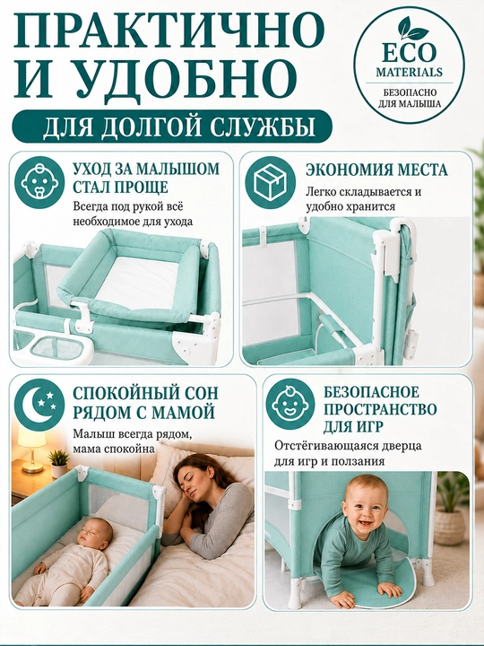 Детская кроватка, манеж, пеленальный столик, москитная сетка, игрушки, люлька