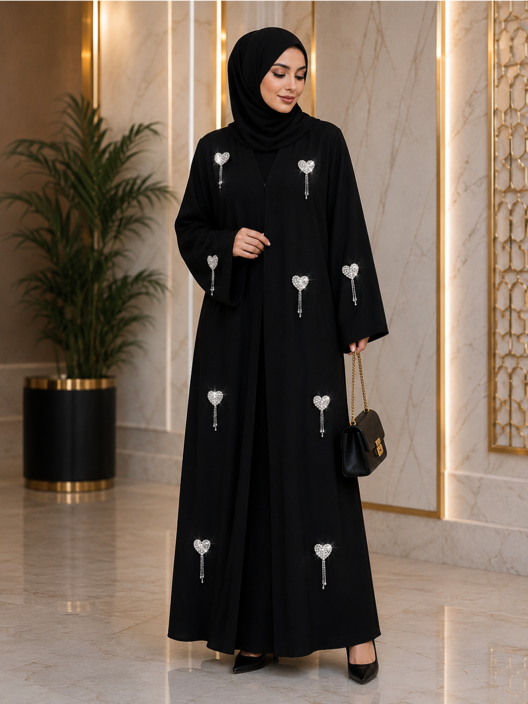 Ayollar abaya-nakidkasi uzun, shifonli, milliy uslubdagi, yengil yozgi nakidka - 