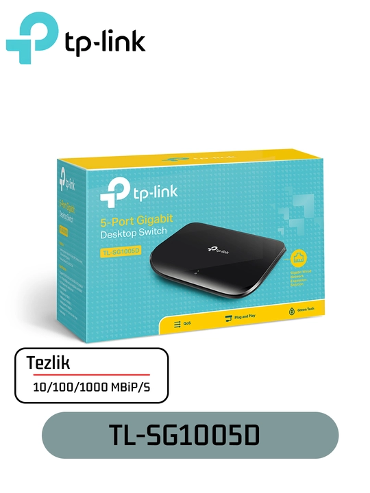 Настольный гигабитный коммутатор TP-Link TL-SG1005D с 5 портами - 