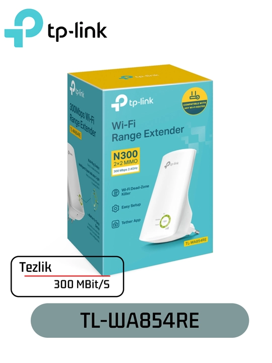 TP-Link TL-WA854RE N300 Wi-Fi Range Extender (300 Mbps) - 