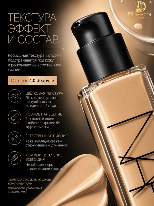 Стойкий тональный крем с натуральным покрытием NARS Natural Radiant 4.0 deauvile 30 мл