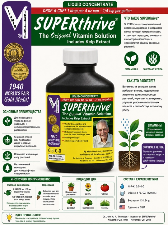 SUPERthrive (Супертрайв) The Vitamin Solution with Kelp Extract