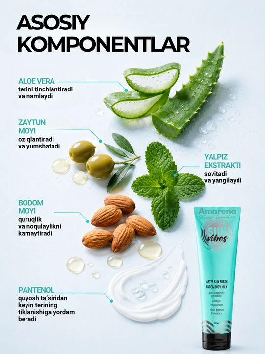 Spf nabor Sun Vibes quyoshdan saqlovchi krem yuz va tana uchun, spf 50
