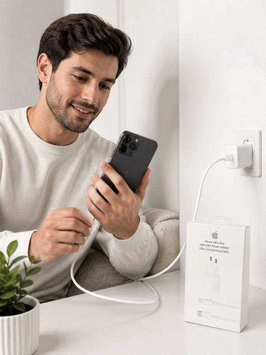 USB-C адаптер мощностью 20 Вт и кабель Lightning и Typc для iPhone