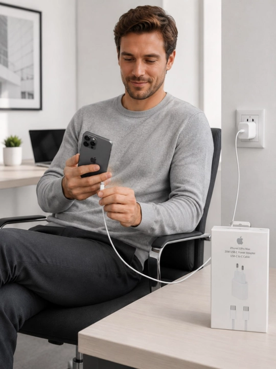 USB-C адаптер мощностью 20 Вт и кабель Lightning и Typc для iPhone