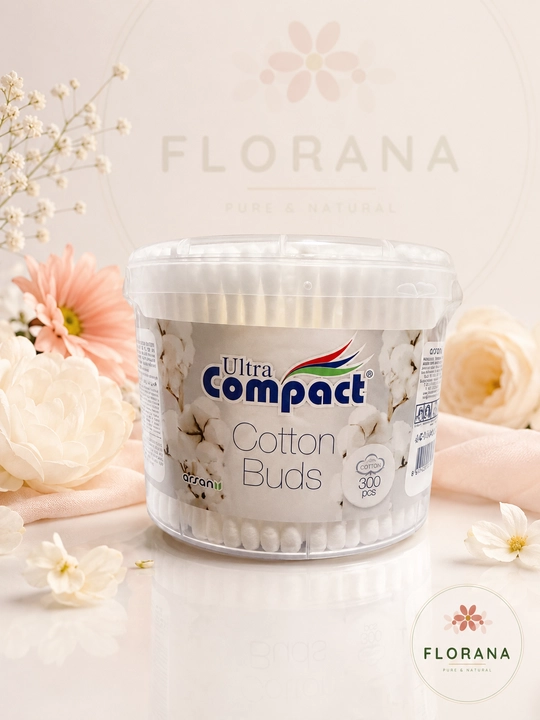 Ultra Compact Cotton Buds — из чистого хлопка, в удобной банке  - 