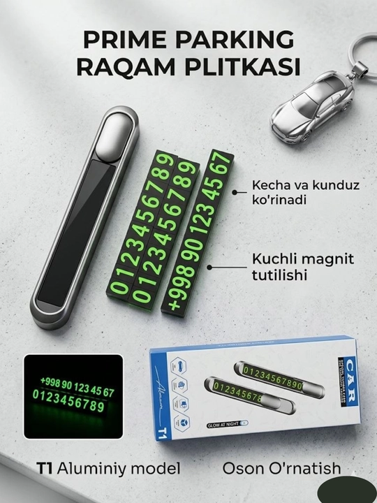 Avto telefon raqami, mashina raqam kartasi, parking kartasi, avto aksessuar