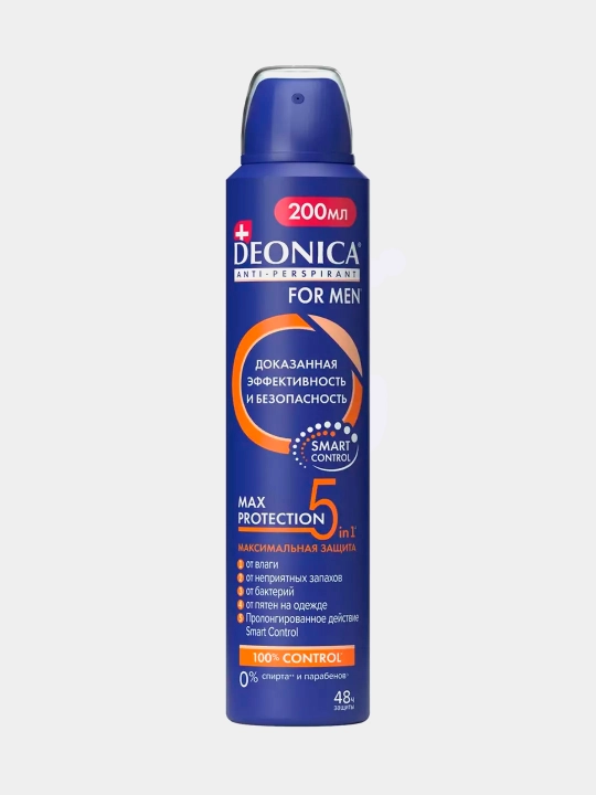 Дезодорант антиперспирант мужской спрей Deonica for men Max Protection 5in1 200 мл