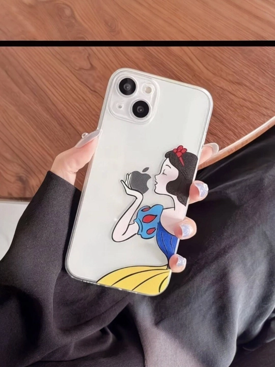 IPhone 17, 16, 15, 14, 13, 12, 11 modellari uchun printli shaffof g'ilof - 
