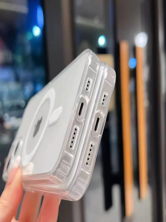 IPhone 17, 16, 15, 14, 13, 12, 11 modellari uchun printli shaffof g'ilof