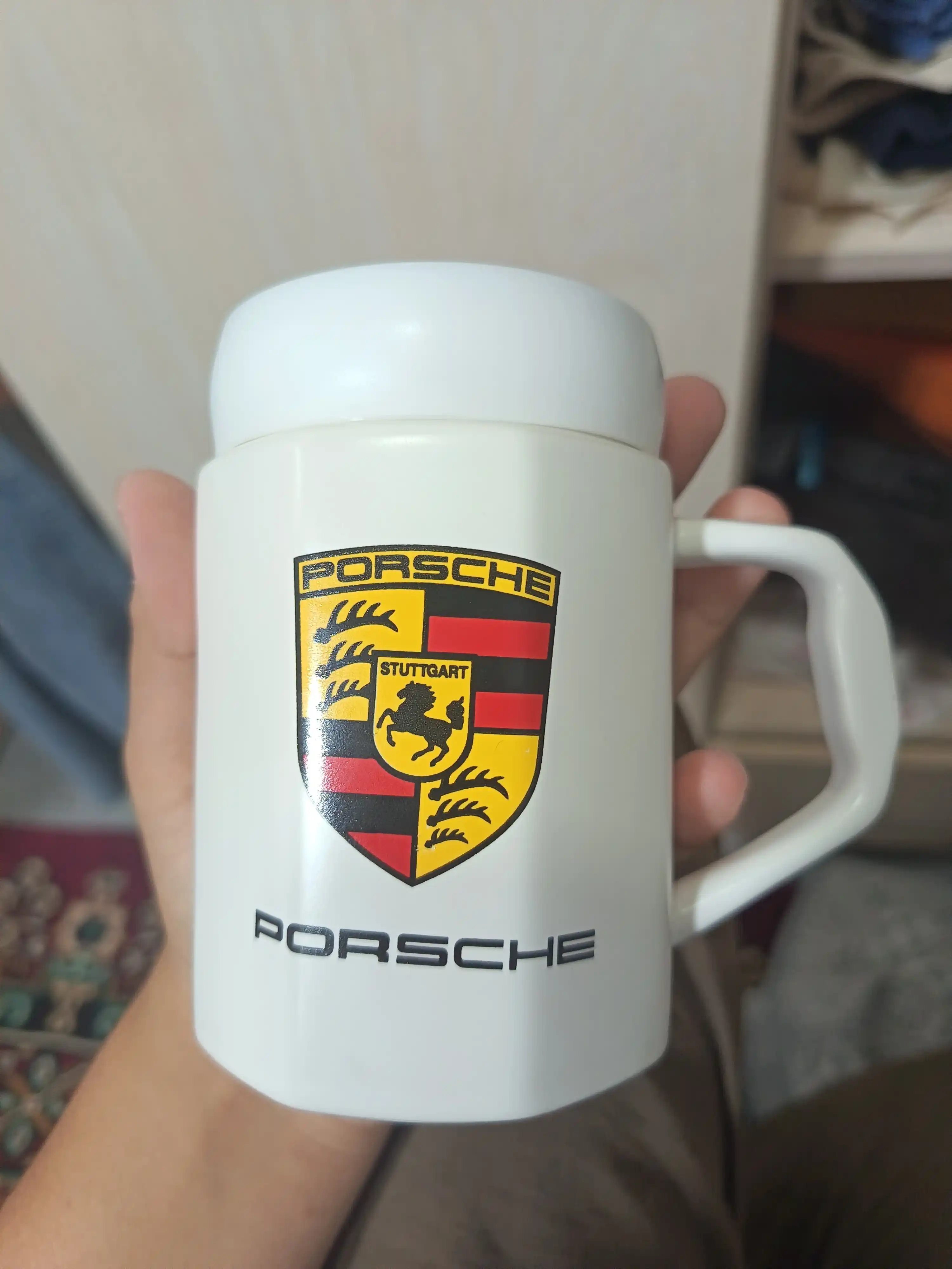 Кружка с крышкой, бокал Porsche, автомобильный логотип керамический, бокал Mercedes